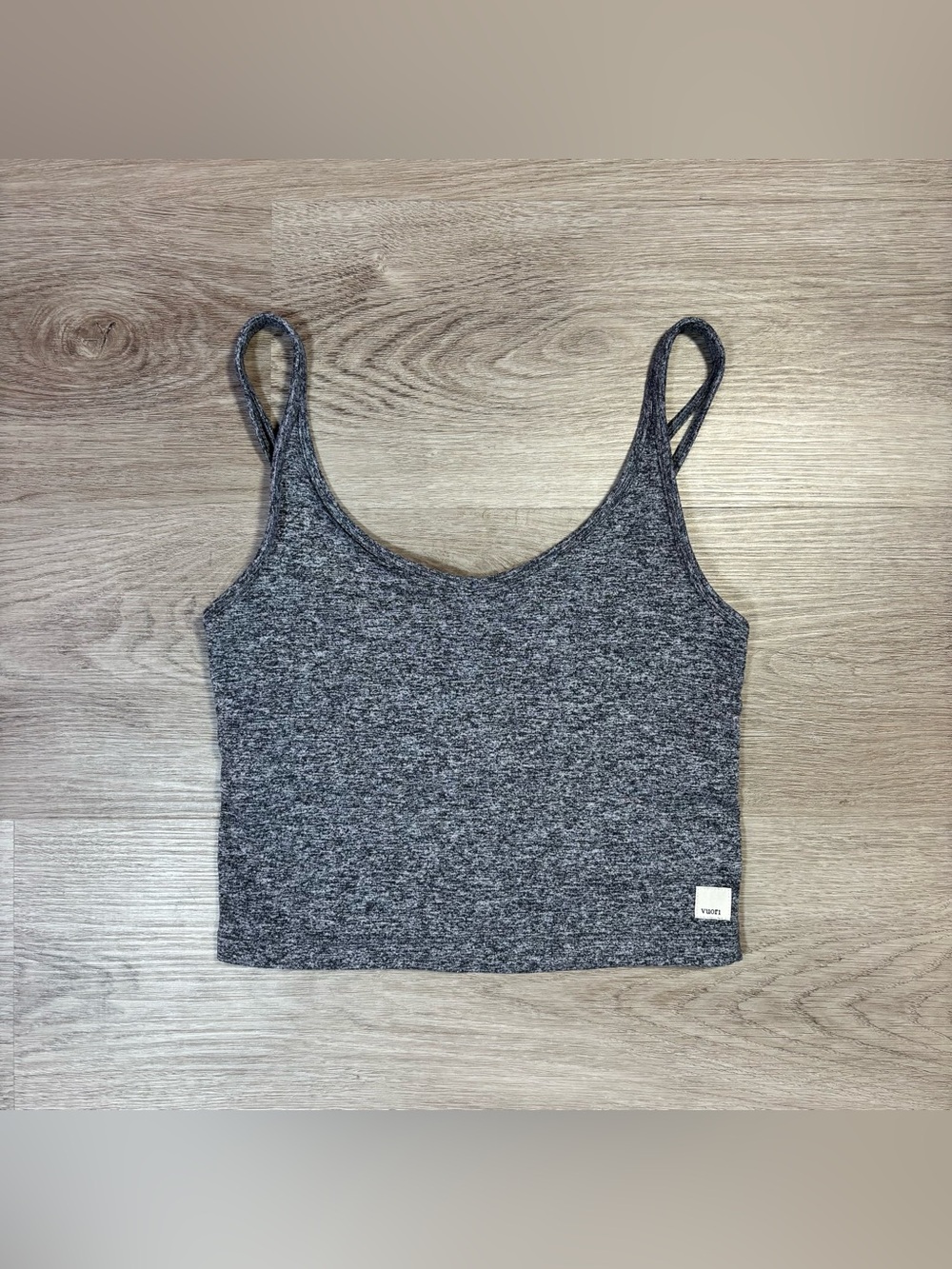 Vuori grey crop top